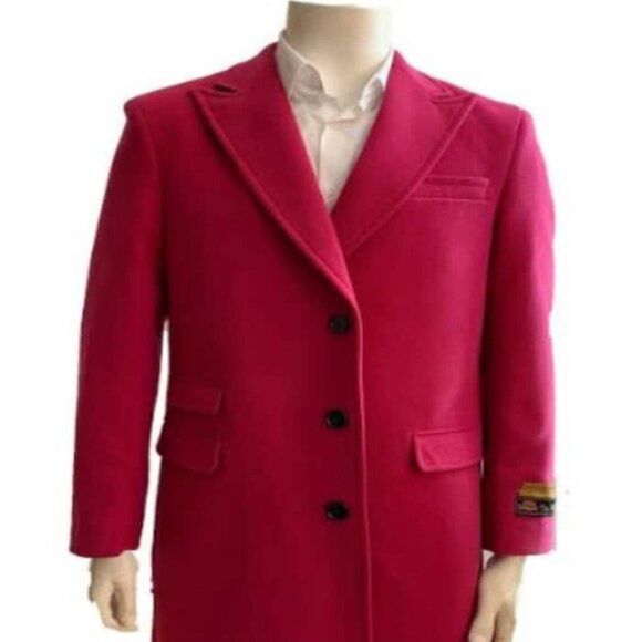 Mens Overcoat - Topcoat For Men - Winter Fabric - Men's Overcoat - Wool Three Qu - Picture 1 of 2